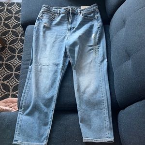 New American Eagle Mom Jean Campus Bright Stretch Jeans - 31W Size 12 Short